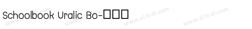 Schoolbook Uralic Bo字体转换